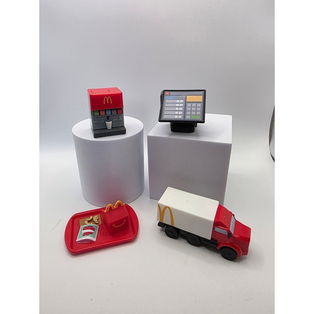 Lil McDonalds Miniature Playset Accessories Soda Machine Register Truck Tray Set